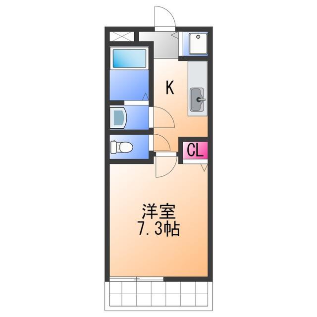 I PALACE(1K/2階)の間取り写真