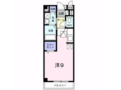 ベル アルモニー1番館(1K/1階)の間取り写真