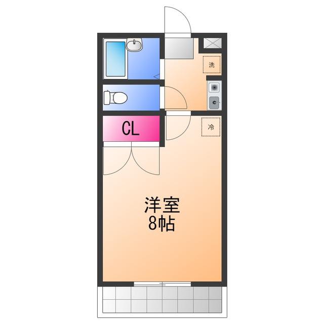 南海電鉄南海本線 羽倉崎駅 徒歩14分 3階建 築30年(1K/2階)の間取り写真