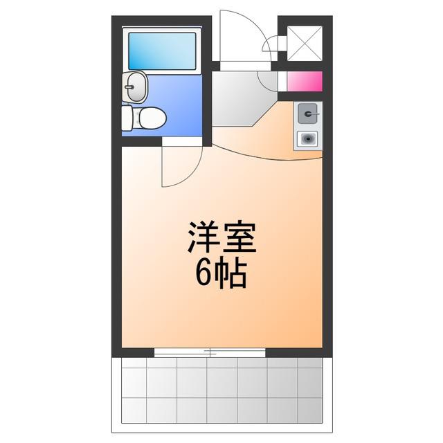 シャルマンフジ大体大(ワンルーム/4階)の間取り写真