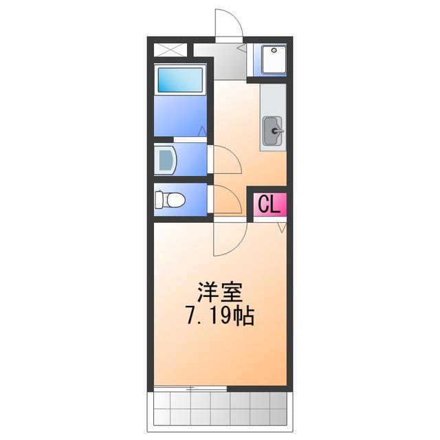 メナメゾン日根野(1K/2階)の間取り写真
