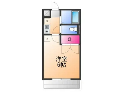 MHOUSE(1K/3階)の間取り写真