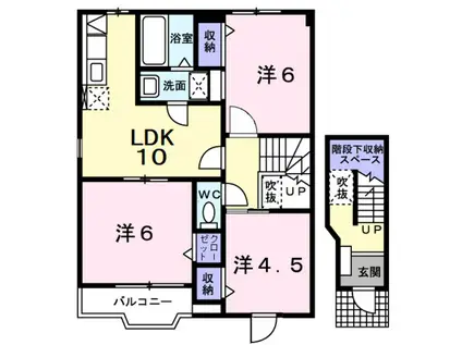 サンリット(3DK/2階)の間取り写真