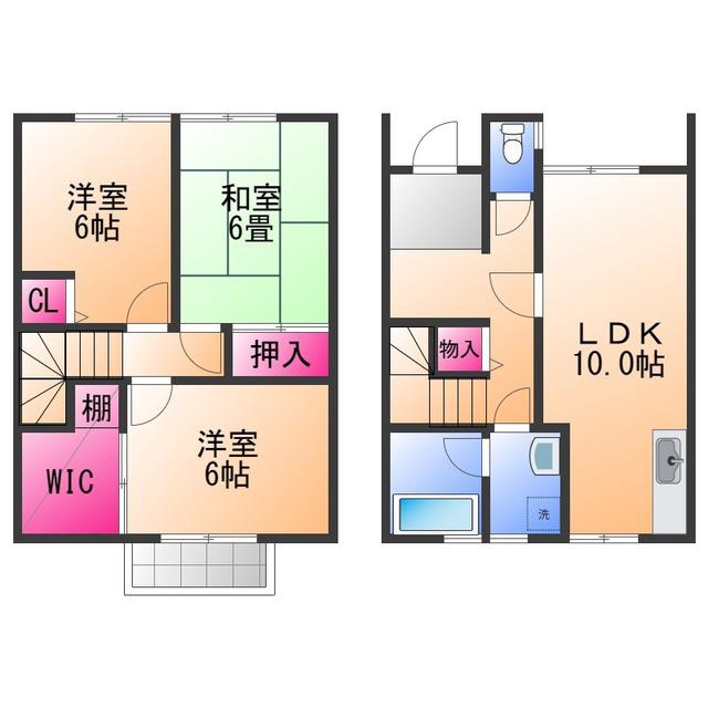 ハーブプラザ和泉鳥取Ⅰ番館(3LDK/1階)の間取り写真