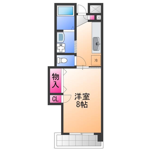 グランシャンブル(1K/2階)の間取り写真