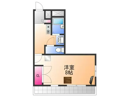 レオパレス中井町2(1K/3階)の間取り写真