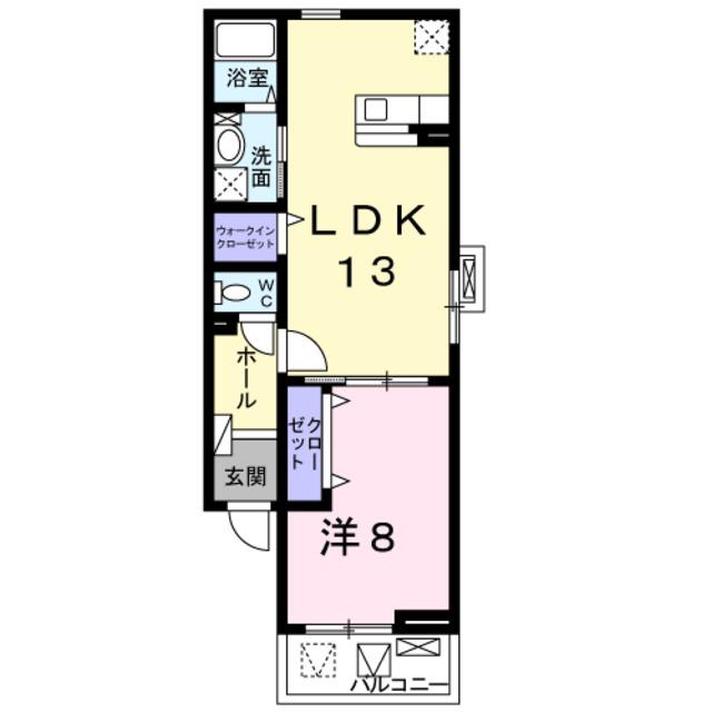グラン グラン(1LDK/2階)の間取り写真