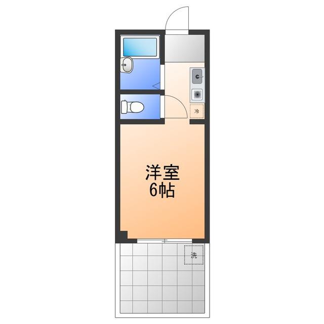 WAVE HOUSE(1K/2階)の間取り写真