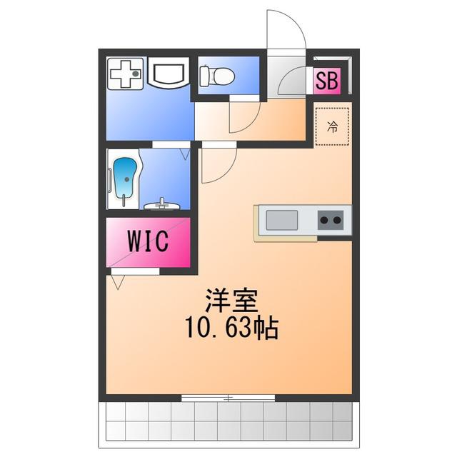 アンプルール茶谷(ワンルーム/2階)の間取り写真