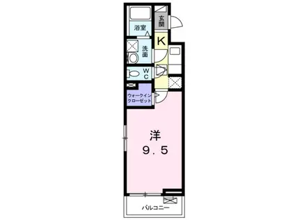 グラン ベリー(1K/1階)の間取り写真