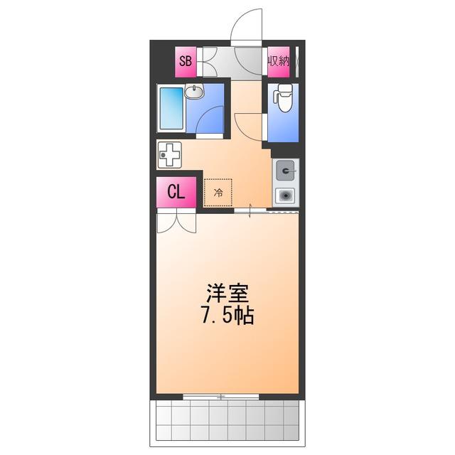 セジュールりんくう(1K/6階)の間取り写真