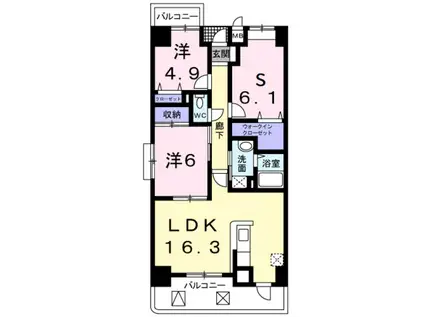 セントレジデンス(3LDK/9階)の間取り写真