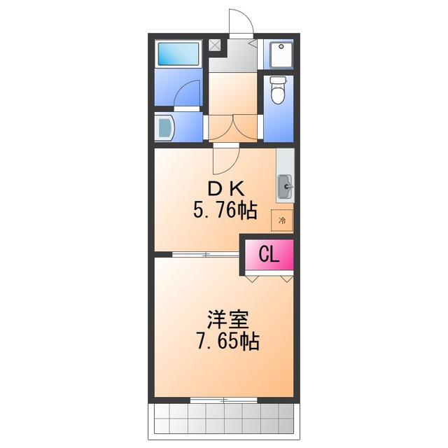フジパレス 西大路(1DK/2階)の間取り写真