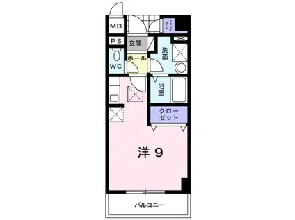 ベルフォーレ(ワンルーム/1階)の間取り写真