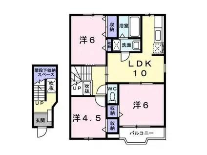 ベル・コーポ・デヌシB(3LDK/2階)の間取り写真