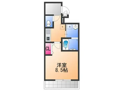 フジパレス三国ヶ丘2番館(1K/1階)の間取り写真