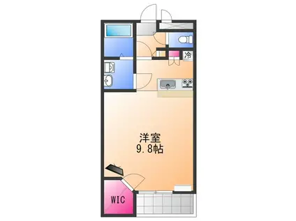 レオパレス我孫子(1K/3階)の間取り写真