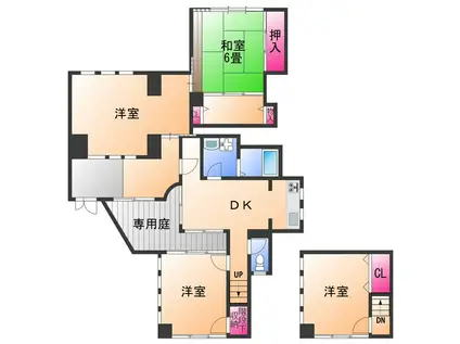 サンジミニアーノハウス(4SDK/1階)の間取り写真