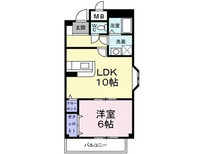 ルーラル・ライフ(1LDK/1階)の間取り写真