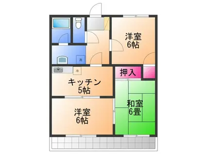 グリーン・フォーレスト(3K/1階)の間取り写真