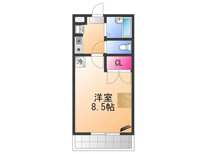 レオパレスKOKADO(1K/2階)の間取り写真