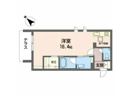 シャーメゾン熊取(ワンルーム/1階)の間取り写真