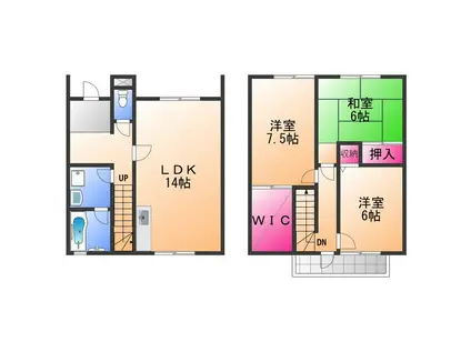 COZY COURT(3LDK/2階)の間取り写真