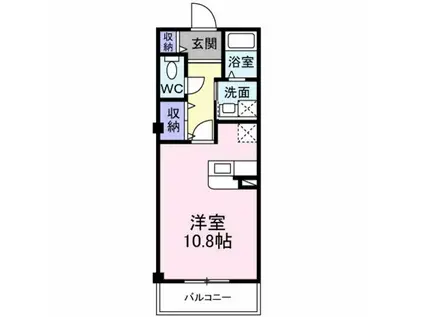 プレステージⅠ(ワンルーム/3階)の間取り写真