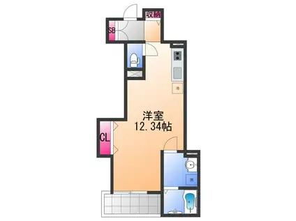 FSTYLE西取石4号館(ワンルーム/3階)の間取り写真