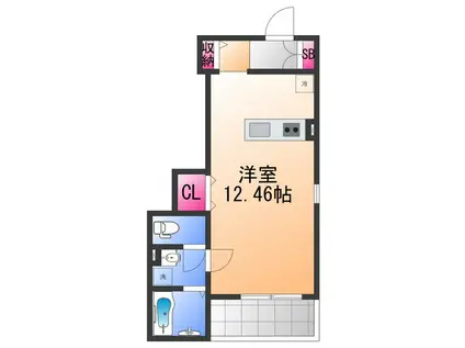 FSTYLE西取石4号館(ワンルーム/2階)の間取り写真