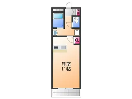 イズミ82(ワンルーム/11階)の間取り写真