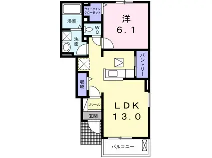 GRAND JETE Ⅰ(1LDK/1階)の間取り写真