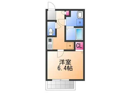 ジーメゾン高石加茂(1K/3階)の間取り写真