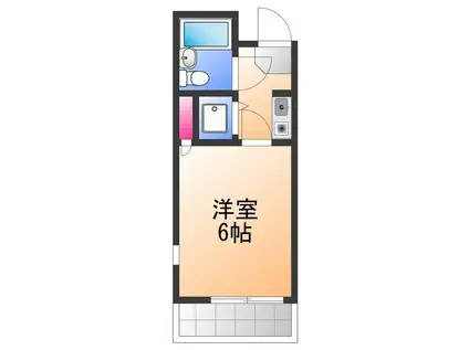 シャルマンフジ 久米田五番館(1K/3階)の間取り写真