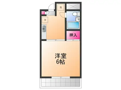 ハイツタナカ(1K/3階)の間取り写真