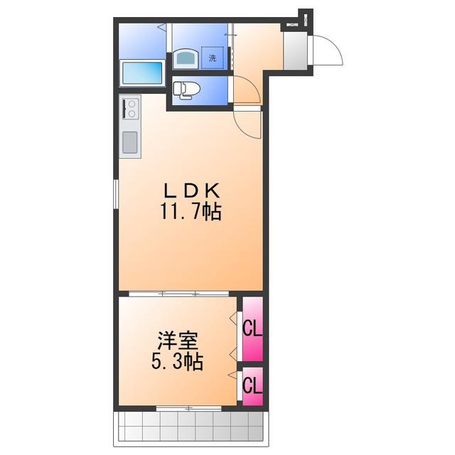 CASA・COMFORT(1LDK/1階)の間取り写真