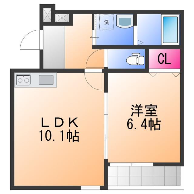 CASA・COMFORT(1LDK/2階)の間取り写真