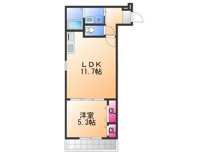 CASA・COMFORT(1LDK/2階)の間取り写真