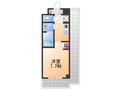 COCO-SURFRIDER(1K/9階)の間取り写真