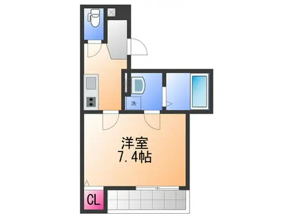 ALEGRIA日根野 ノース(1K/1階)の間取り写真