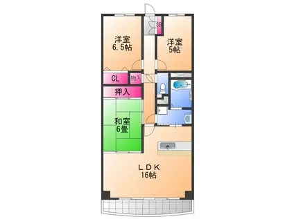 ロイヤルエイトコートⅠ(3LDK/4階)の間取り写真