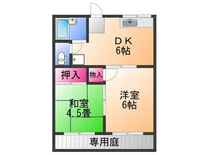 プチメゾン・セーヌ(2DK/2階)の間取り写真