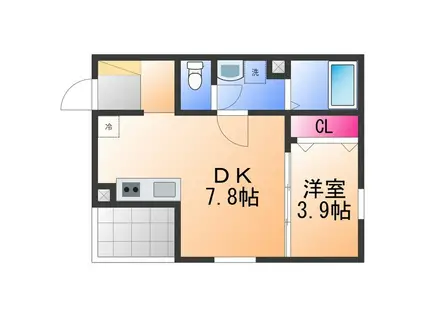 FSTYLE西取石3号館(1DK/2階)の間取り写真