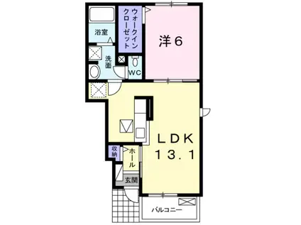 カーサ フィオーレ(1LDK/1階)の間取り写真