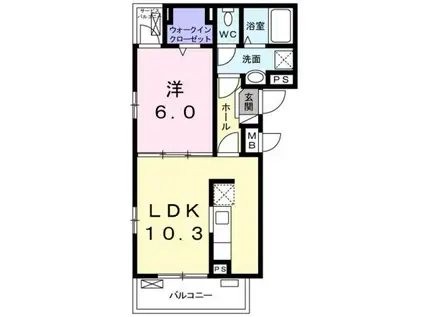 Y・Y・Y ー 22(1LDK/3階)の間取り写真