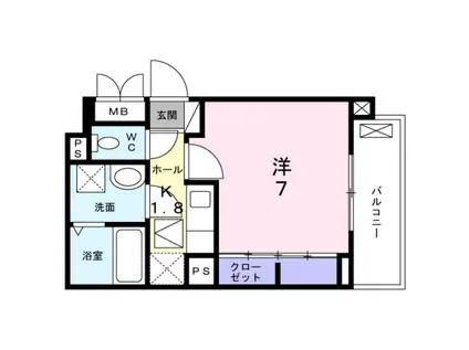 メゾン エスポワール(1K/3階)の間取り写真
