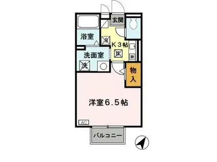 イーストファーム(1K/1階)の間取り写真