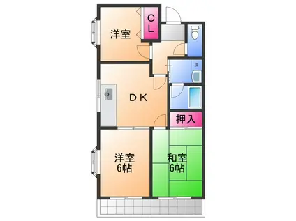 セトル21(3DK/2階)の間取り写真
