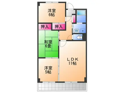 エテルノ21(3LDK/3階)の間取り写真