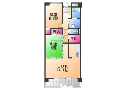 リュックスギオン(2LDK/2階)の間取り写真